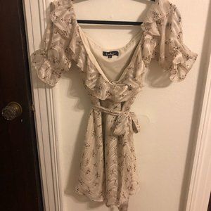 Lulu's Champagne colored dress size S